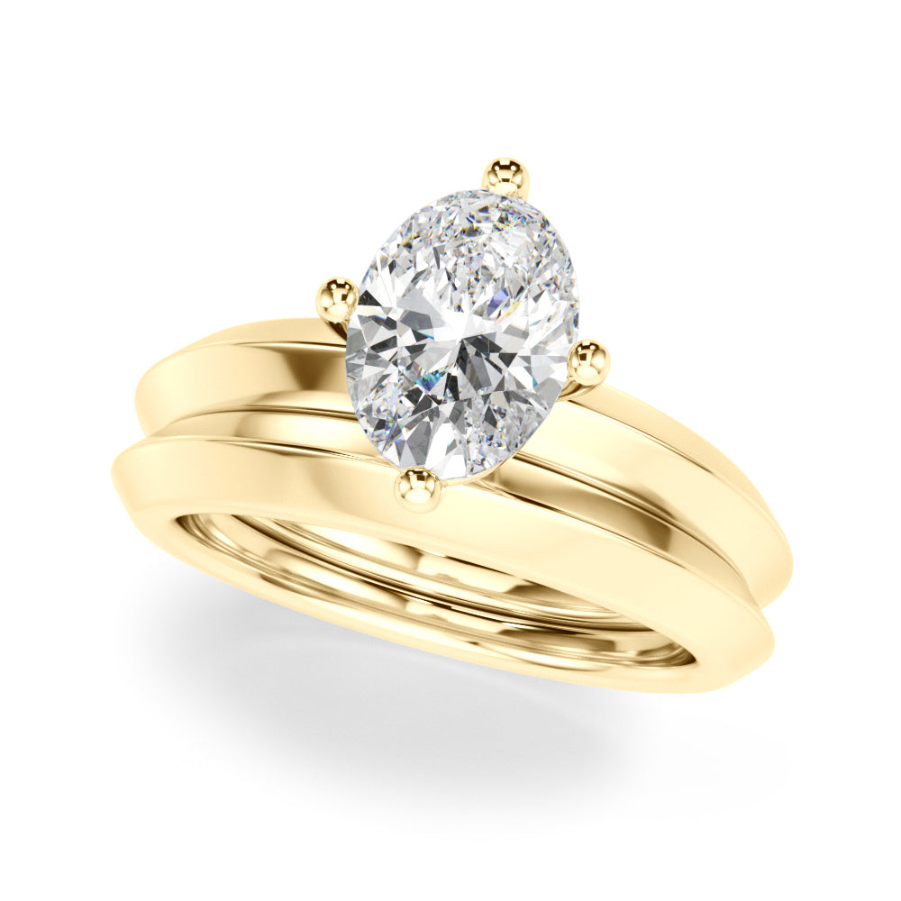 Oval Center Marquise & Round Diamond Engagement Ring · 0.52 ct tw