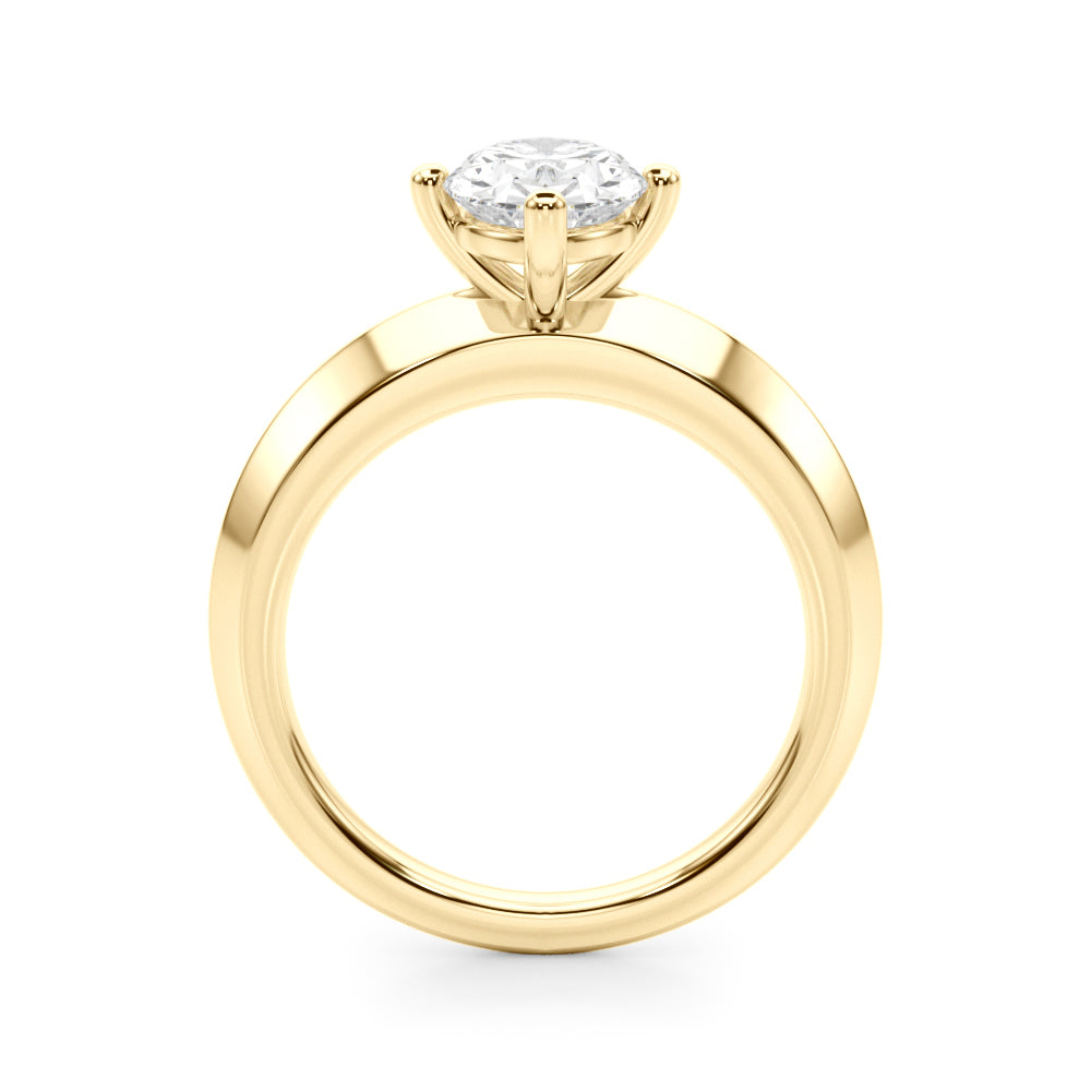Oval Center Marquise & Round Diamond Engagement Ring · 0.52 ct tw