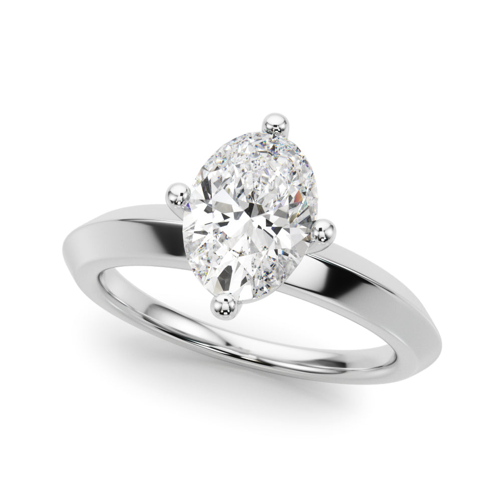 Oval Center Marquise & Round Diamond Engagement Ring · 0.52 ct tw