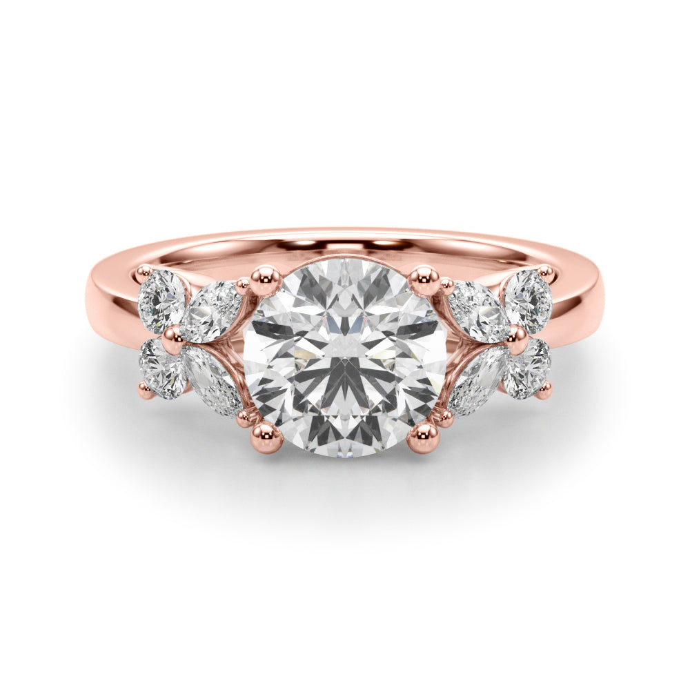 Round Center Marquise & Round Diamond Engagement Ring · 2.52 ct tw