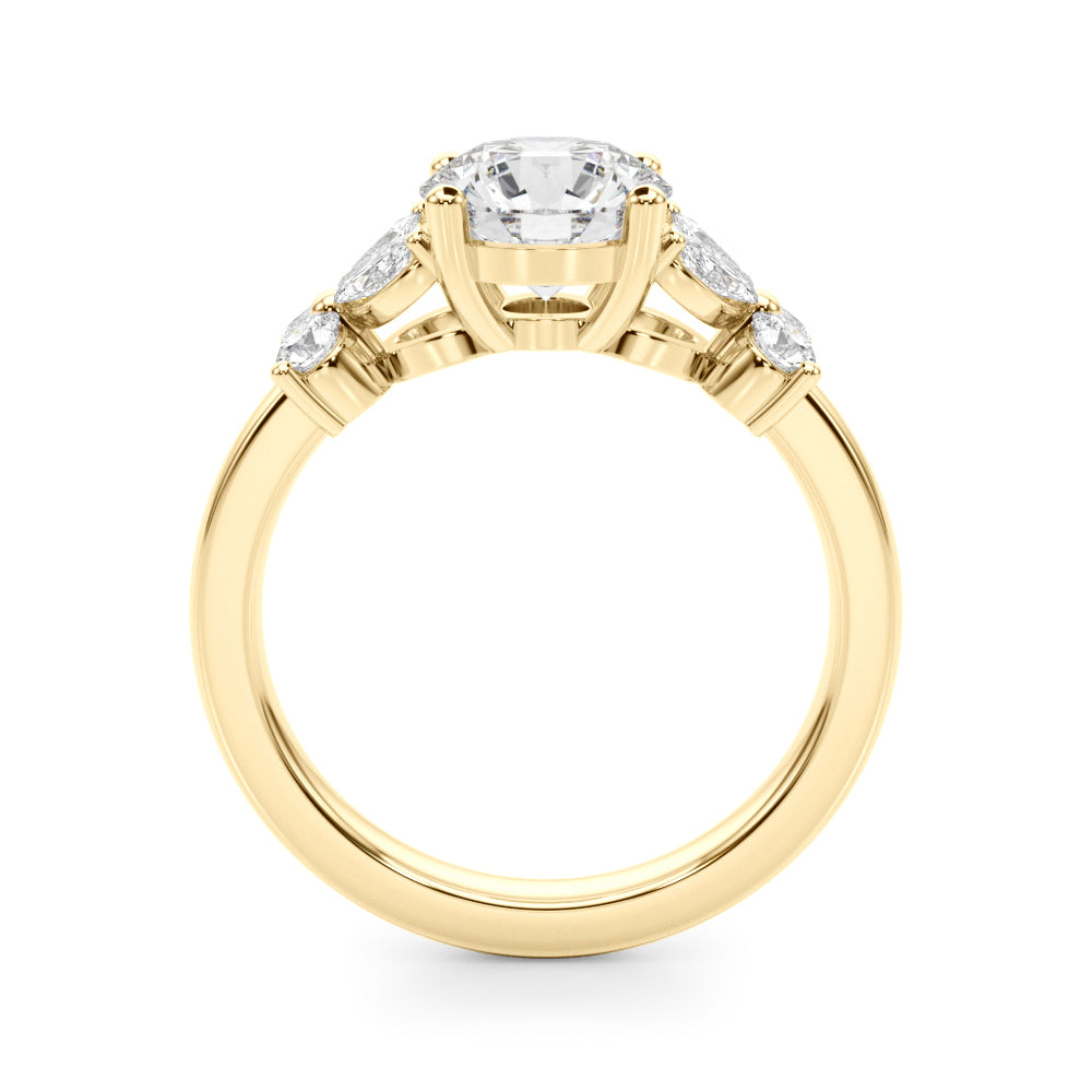 Round Center Marquise & Round Diamond Engagement Ring · 2.52 ct tw