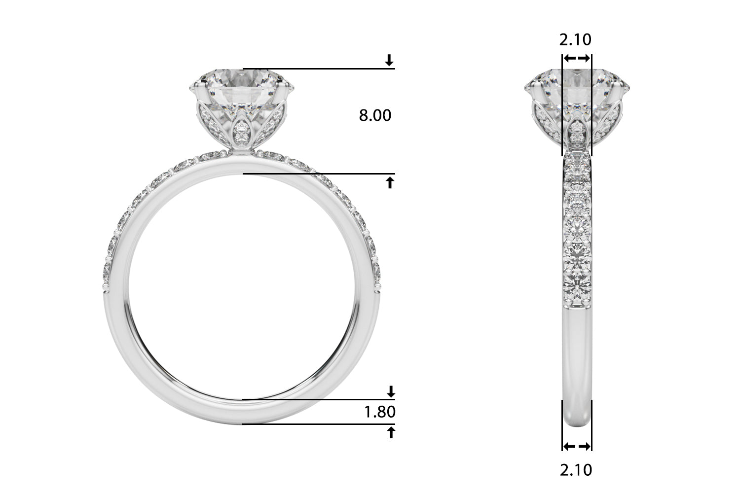 Round Diamond Engagement Ring · 1.25 ct tw