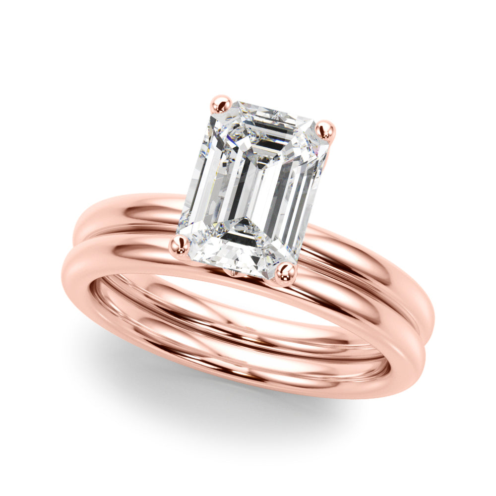 Emerald Diamond Engagement Ring · 0.15 ct tw