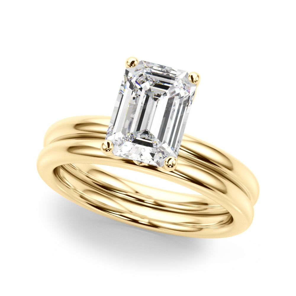 Emerald Diamond Engagement Ring · 0.15 ct tw