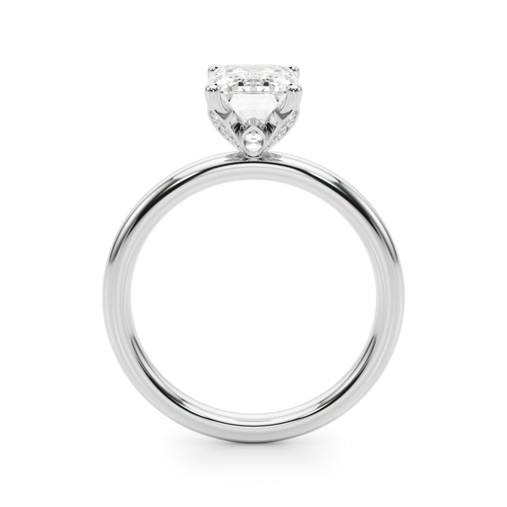 Emerald Diamond Engagement Ring · 0.15 ct tw