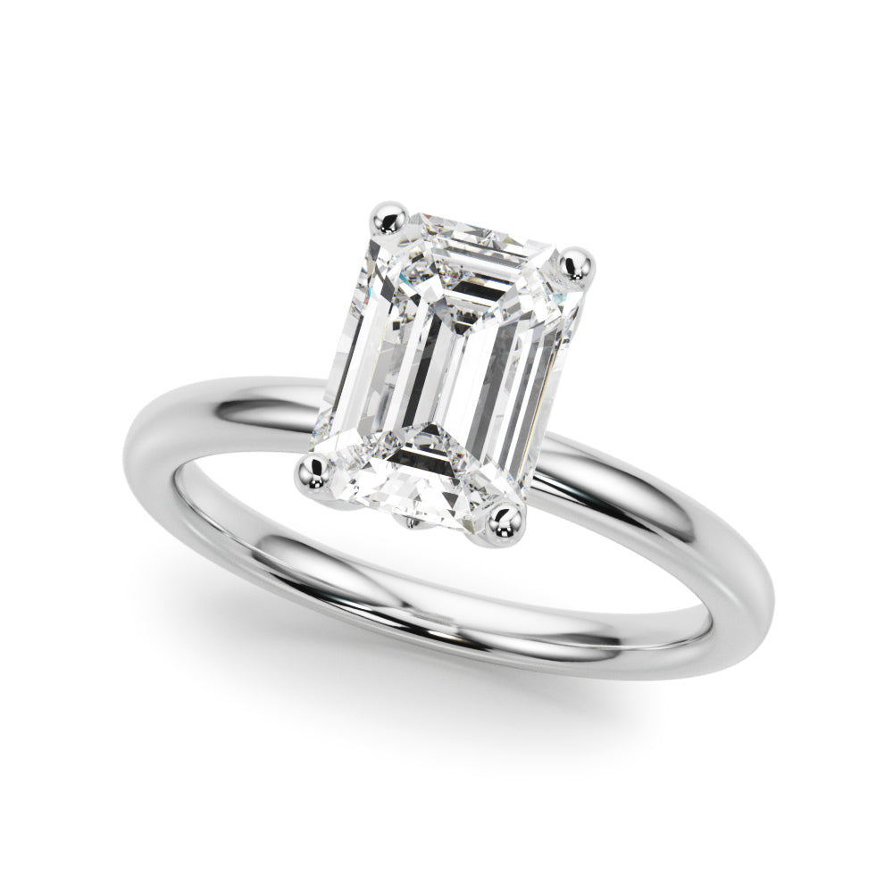 Emerald Diamond Engagement Ring · 0.15 ct tw