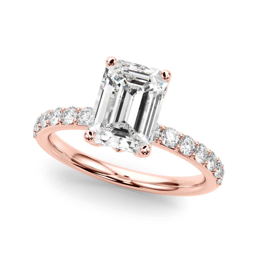 Emerald Diamond Engagement Ring · 0.50 ct tw