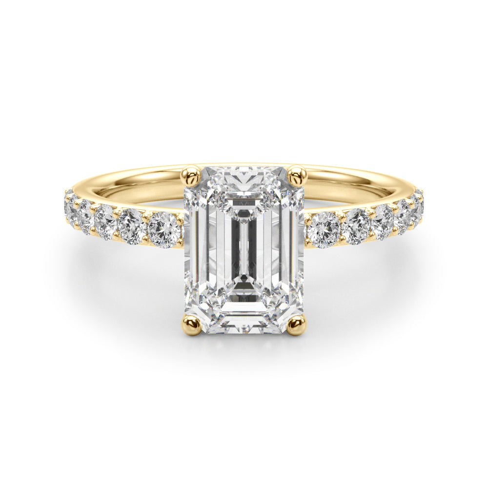 Emerald Diamond Engagement Ring · 0.50 ct tw