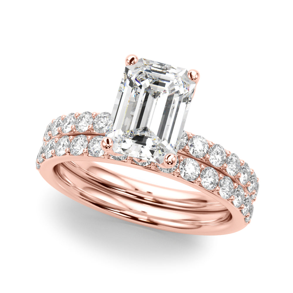 Emerald Diamond Engagement Ring · 0.50 ct tw