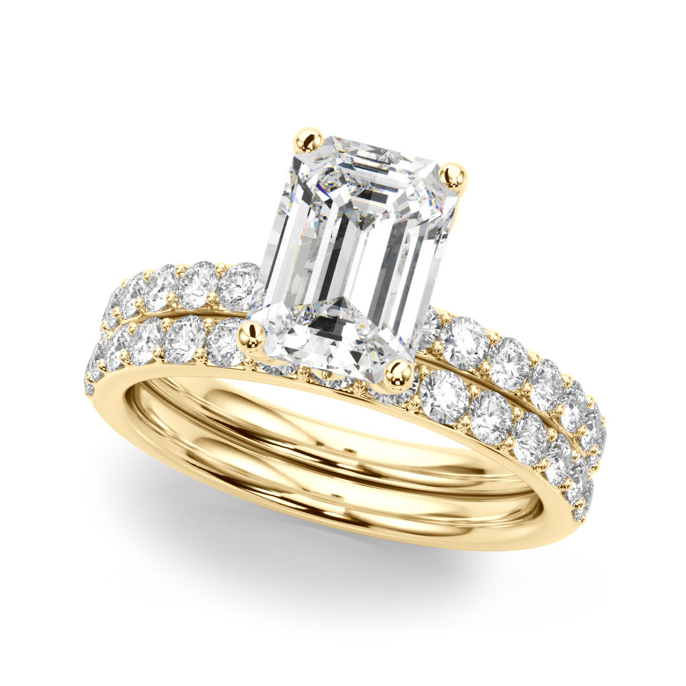 Emerald Diamond Engagement Ring · 0.50 ct tw
