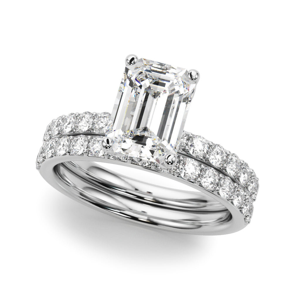 Emerald Diamond Engagement Ring · 0.50 ct tw