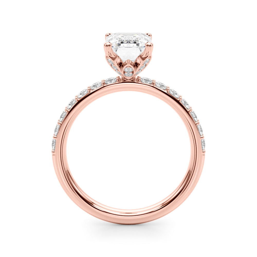 Emerald Diamond Engagement Ring · 0.50 ct tw