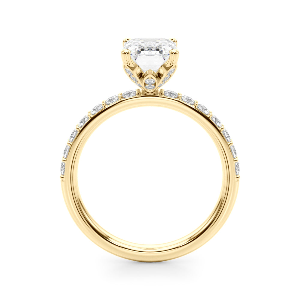 Emerald Diamond Engagement Ring · 0.50 ct tw