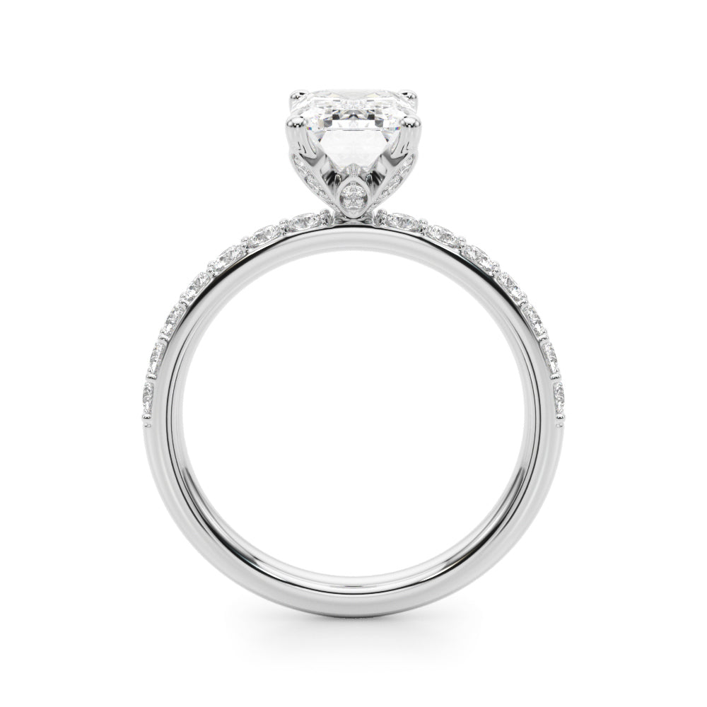Emerald Diamond Engagement Ring · 0.50 ct tw