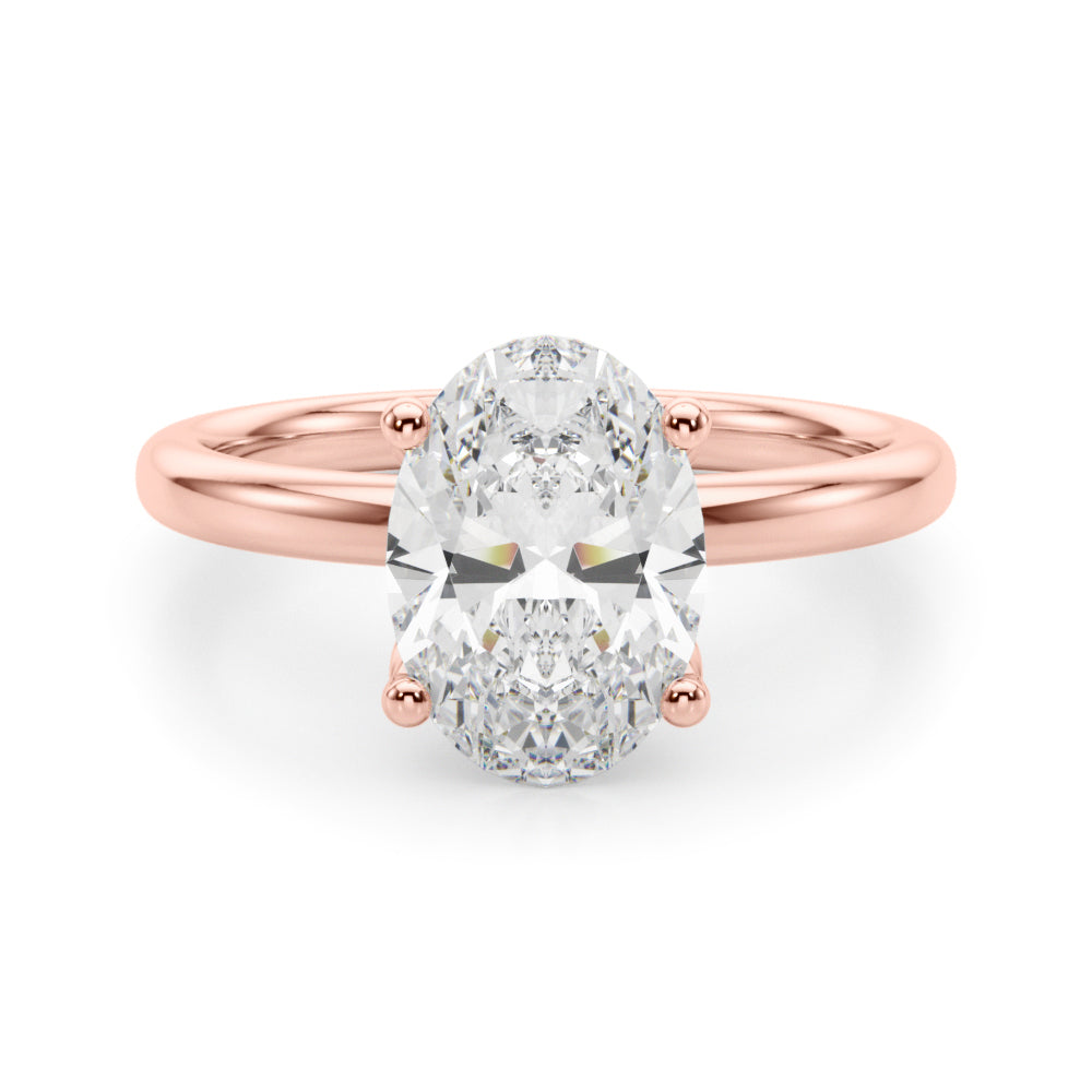 Oval Diamond Engagement Ring · 0.13 ct tw