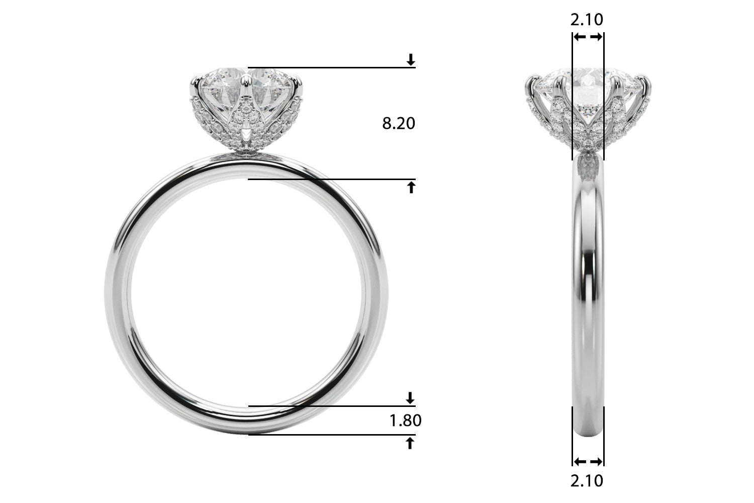 Round Diamond Engagement Ring · 0.47 ct tw