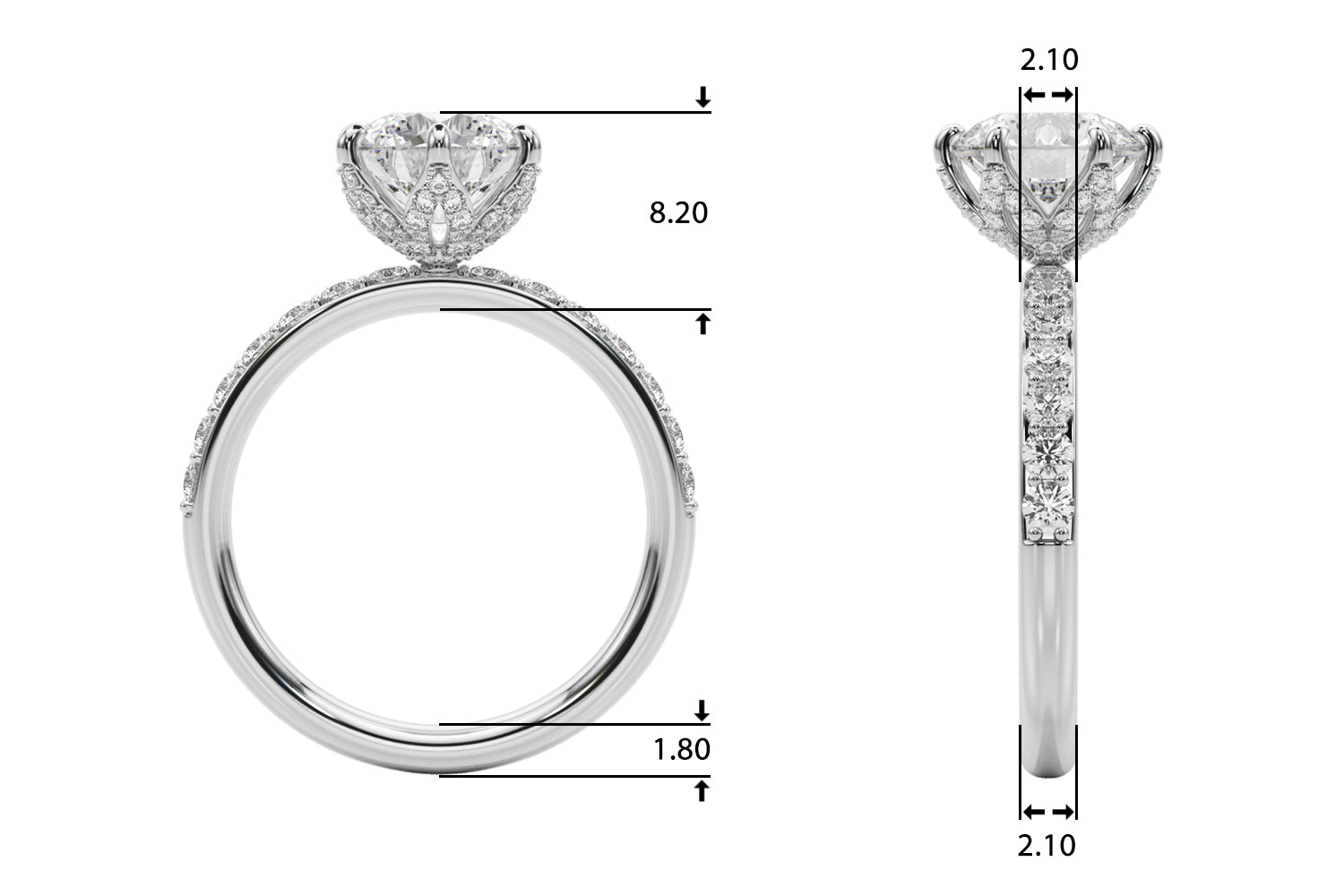 Round Diamond Engagement Ring · 2.14 ct tw