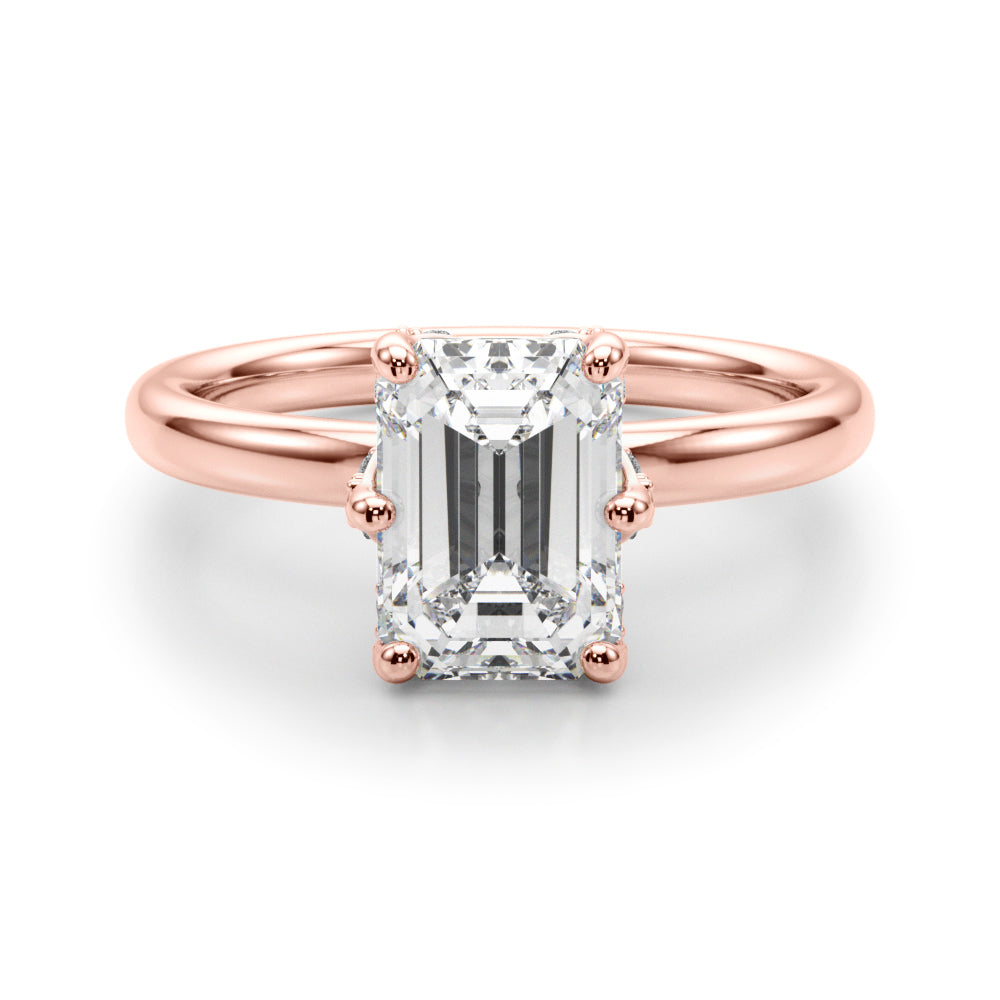 Emerald Diamond Engagement Ring · 0.21 ct tw