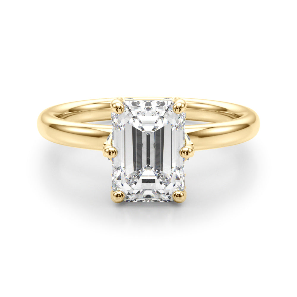 Emerald Diamond Engagement Ring · 0.14 ct tw