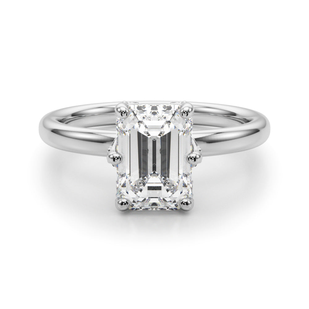 Emerald Diamond Engagement Ring · 0.16 ct tw