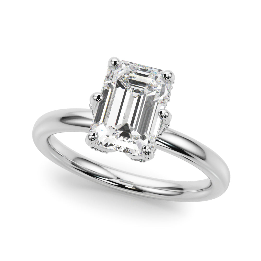 Emerald Diamond Engagement Ring · 0.16 ct tw
