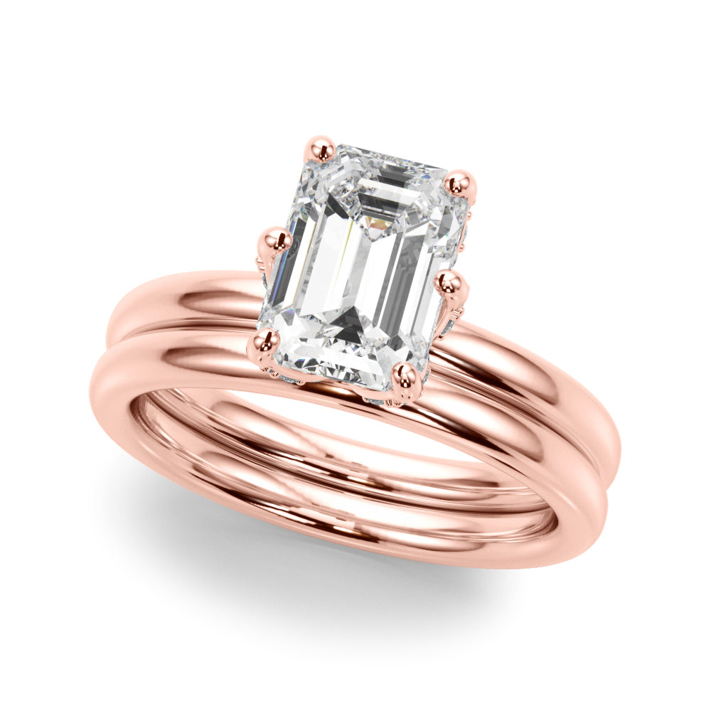Emerald Diamond Engagement Ring · 0.16 ct tw