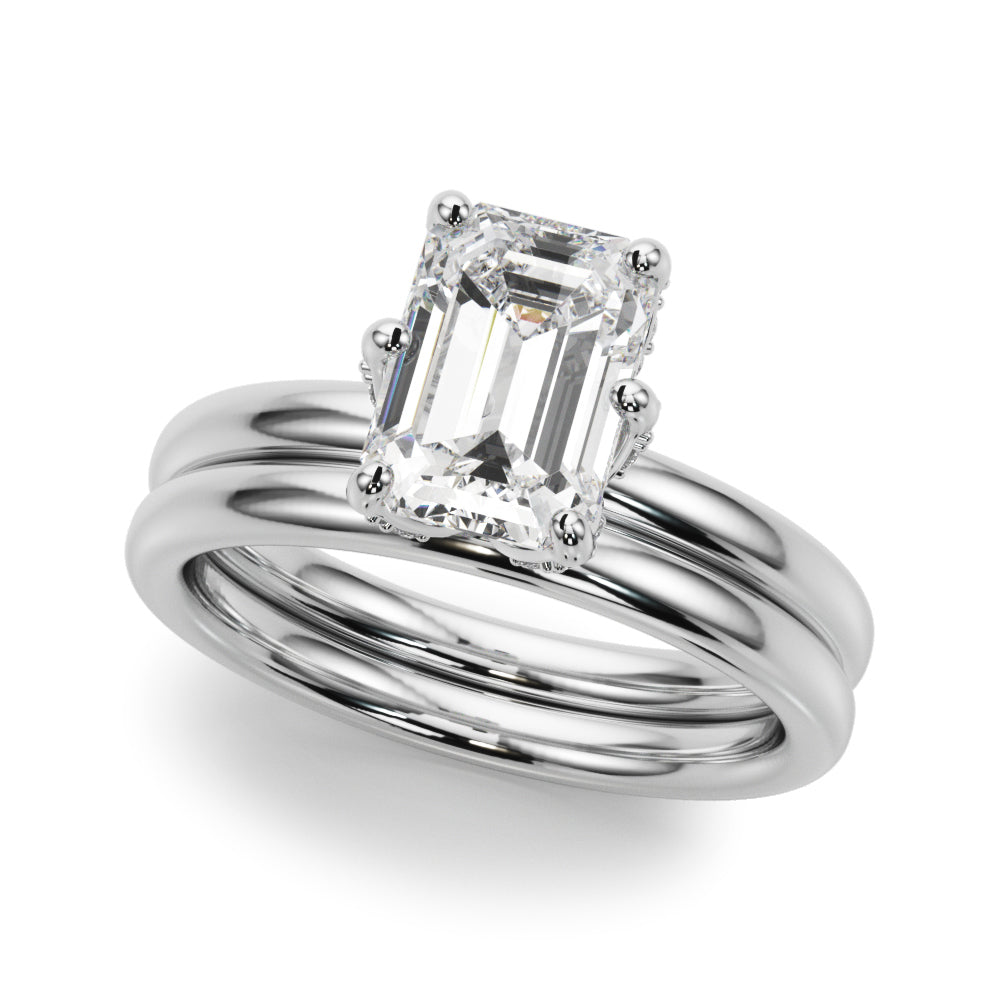 Emerald Diamond Engagement Ring · 0.26 ct tw