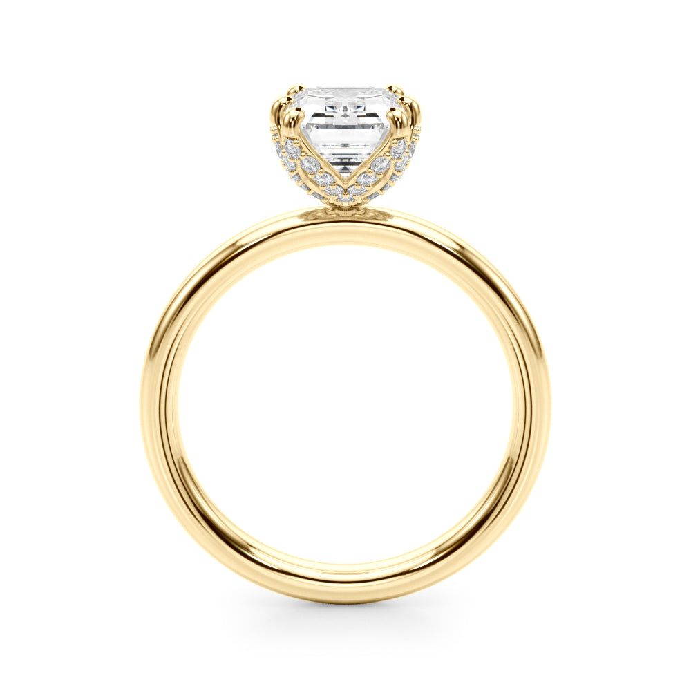 Emerald Diamond Engagement Ring · 0.14 ct tw