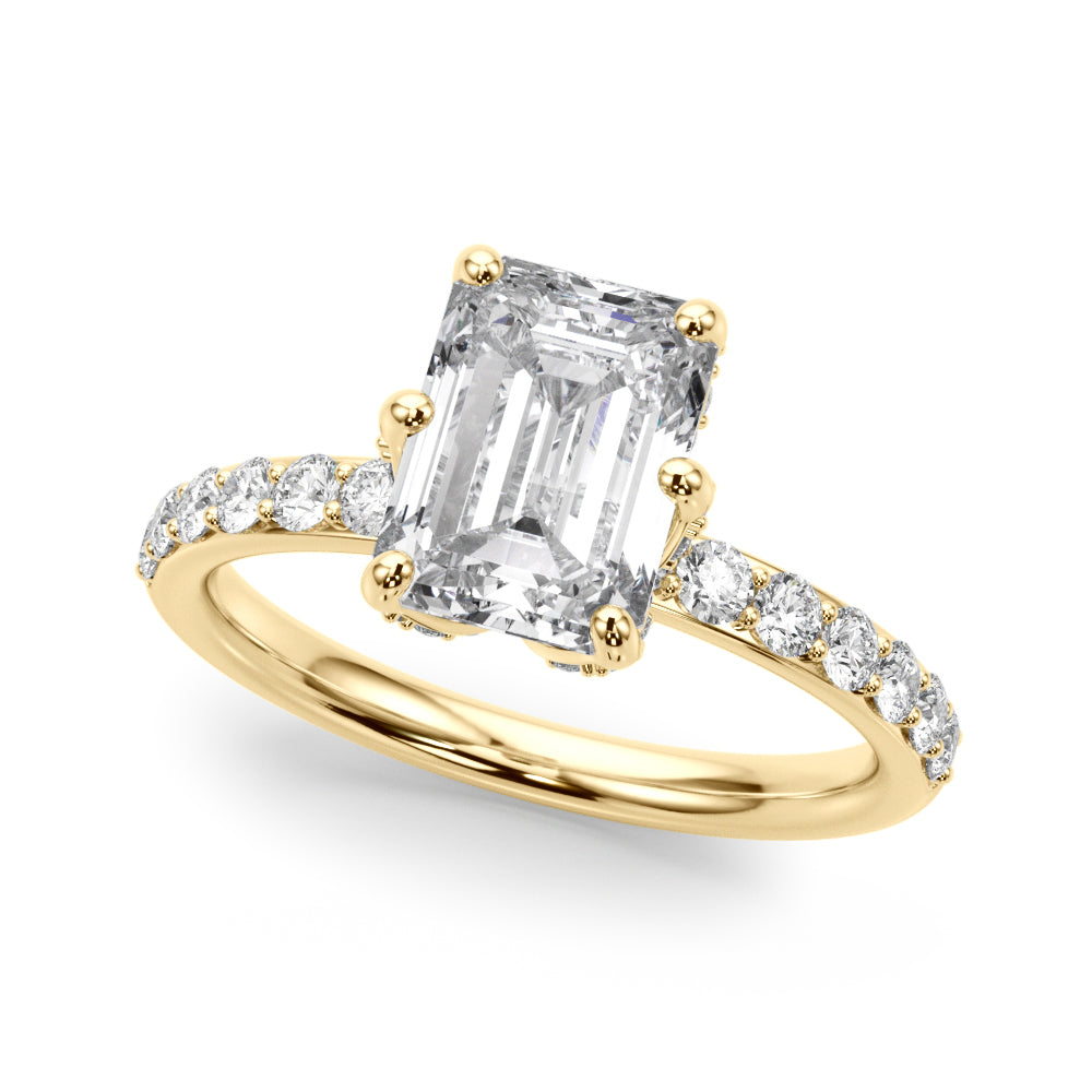 Emerald Diamond Engagement Ring · 0.56 ct tw