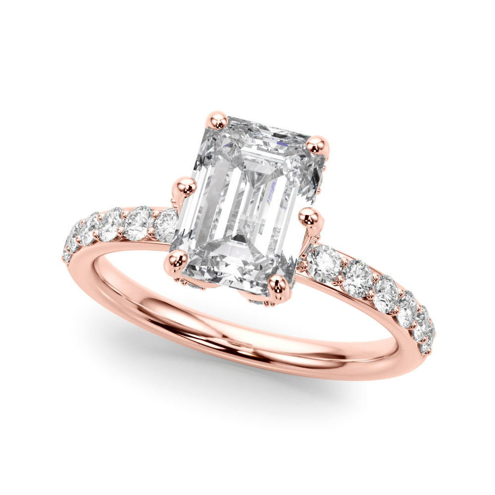 Emerald Diamond Engagement Ring · 0.56 ct tw