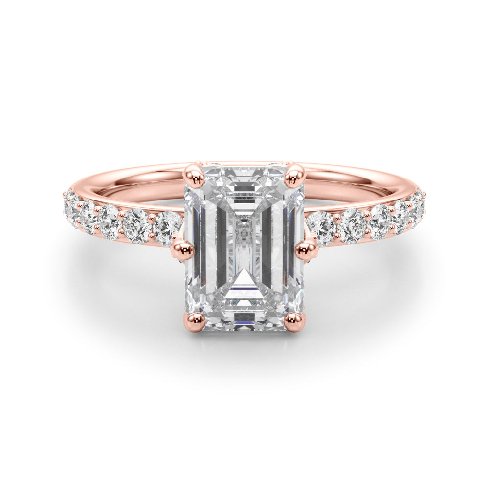 Emerald Diamond Engagement Ring · 0.58 ct tw