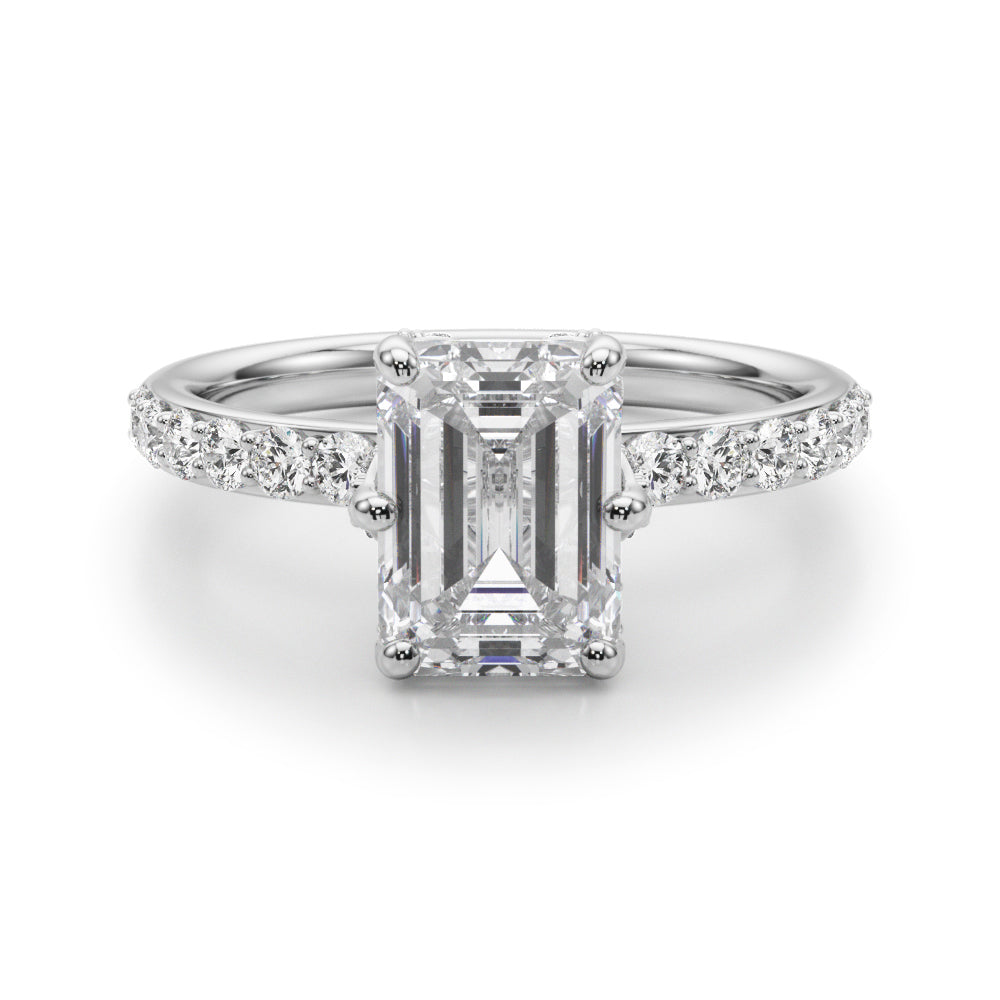 Emerald Diamond Engagement Ring · 0.56 ct tw
