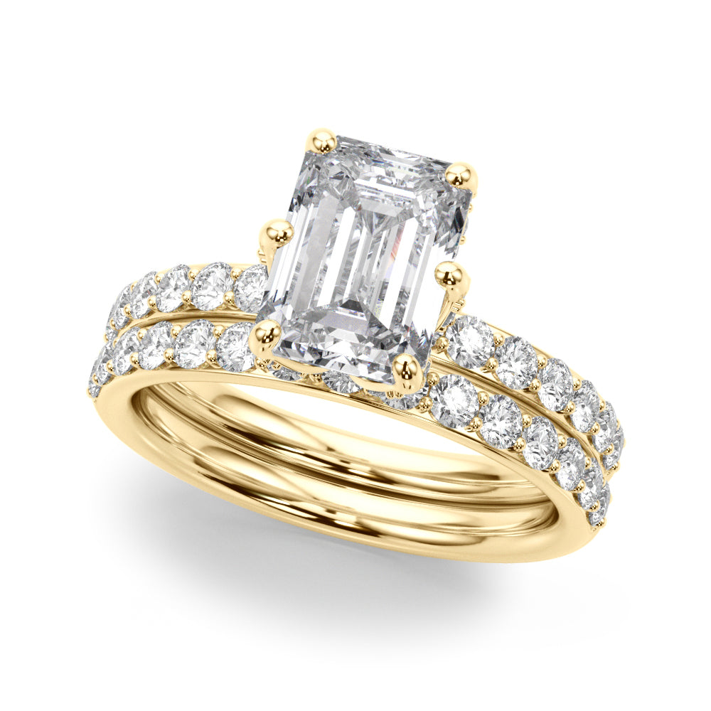 Emerald Diamond Engagement Ring · 0.56 ct tw