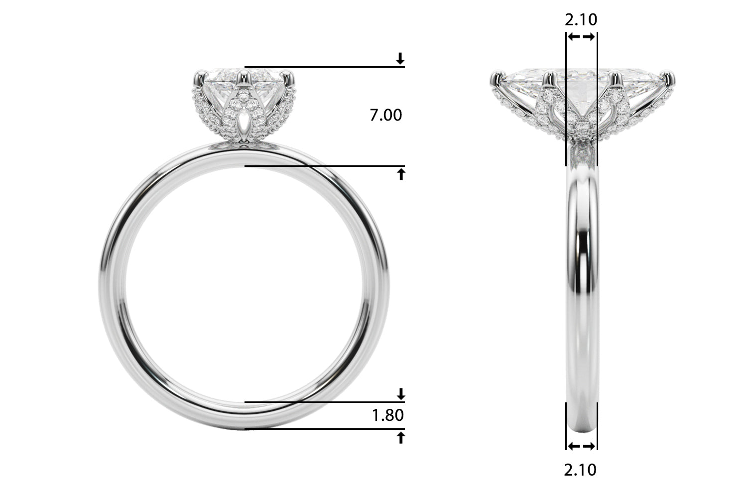 Marquise Diamond Engagement Ring · 1.18 ct tw