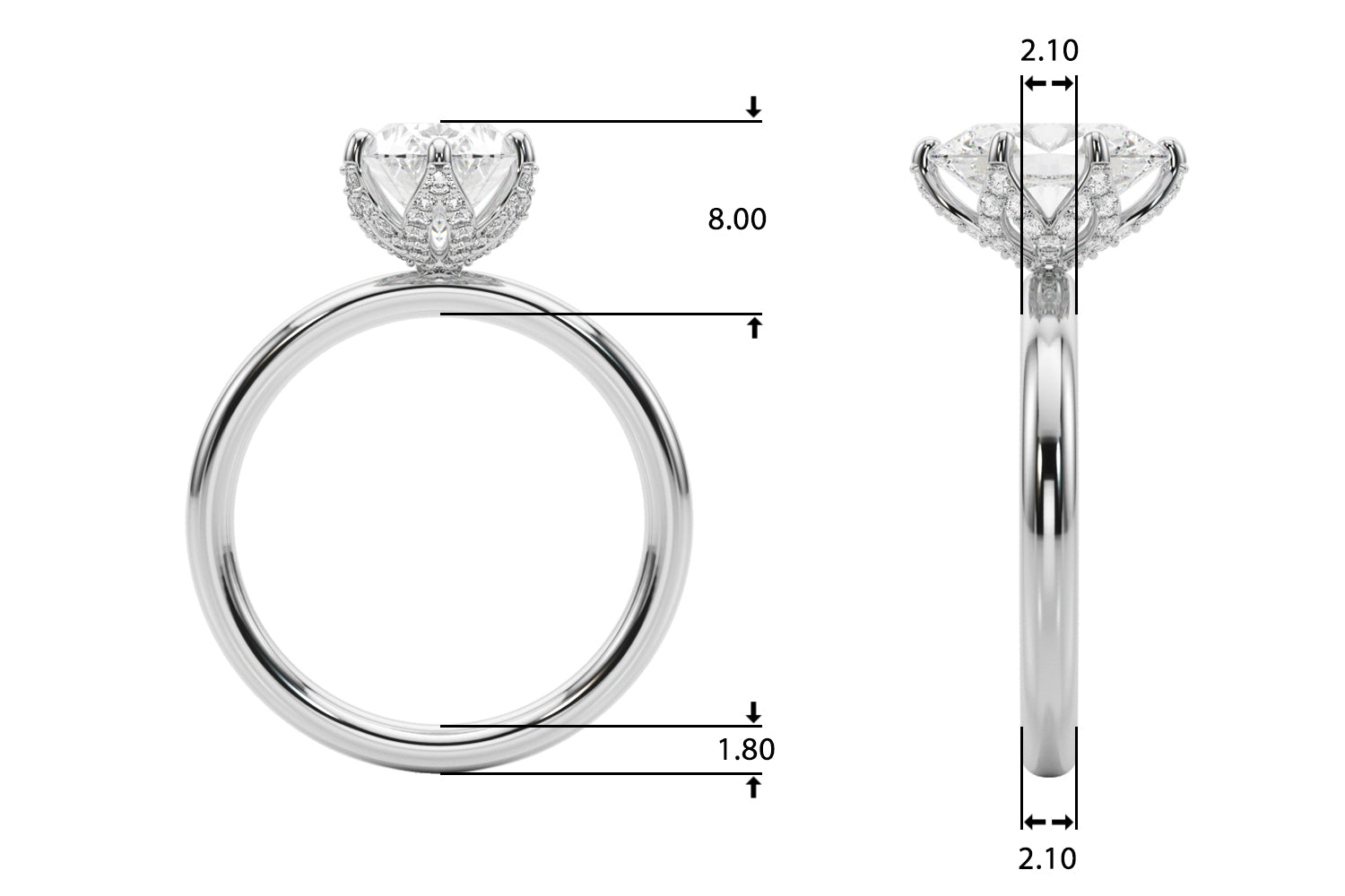 Oval Diamond Engagement Ring · 1.14 ct tw