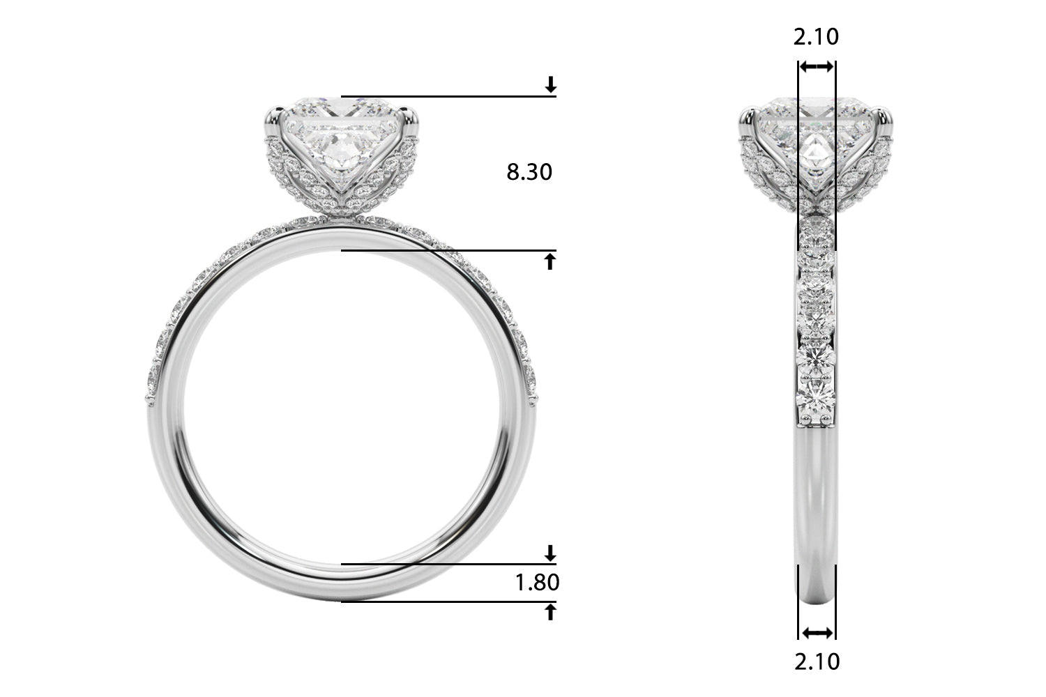 Marquise Diamond Engagement Ring · 0.08 ct tw