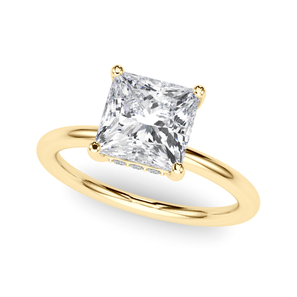 Princess Hidden Halo Oval Diamond Engagement Ring · 0.83 ct tw