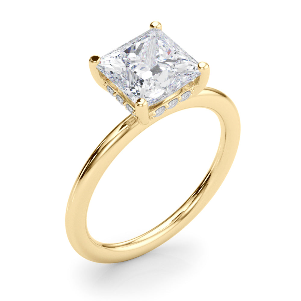 Princess Hidden Halo Oval Diamond Engagement Ring · 1.92 ct tw
