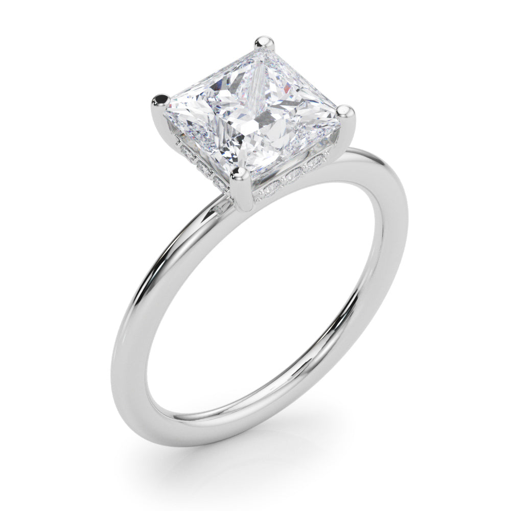 Princess Hidden Halo Oval Diamond Engagement Ring · 2.62 ct tw