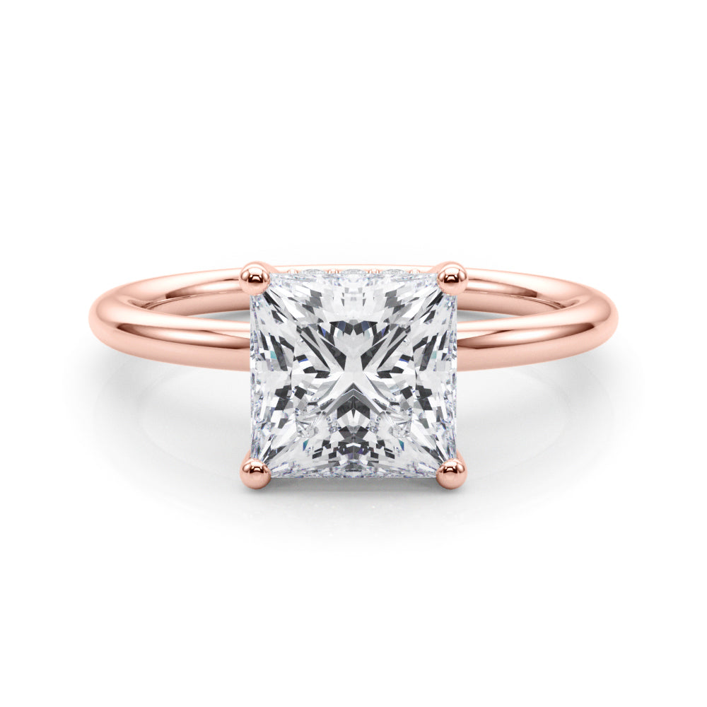 Princess Hidden Halo Oval Diamond Engagement Ring · 0.83 ct tw