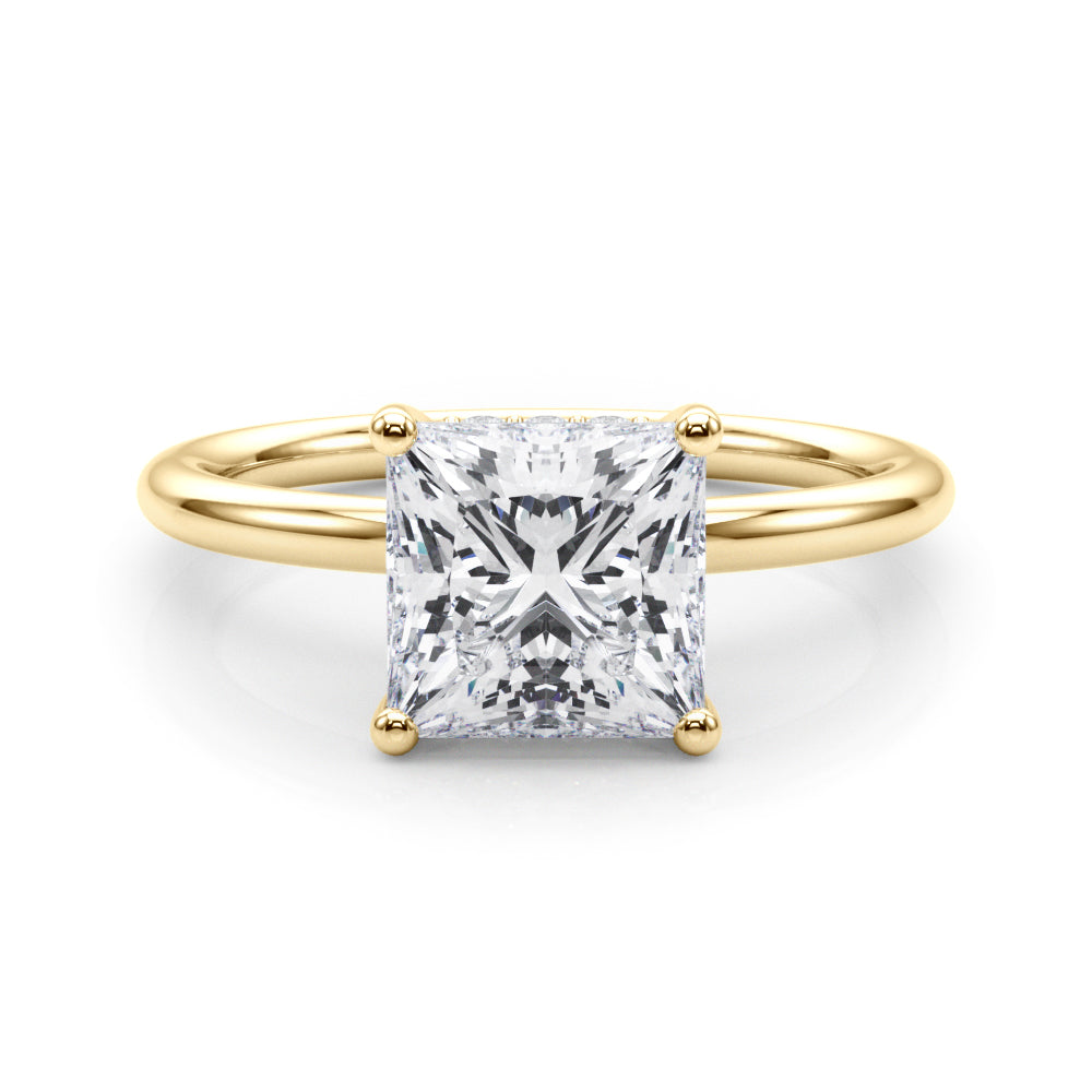 Princess Hidden Halo Oval Diamond Engagement Ring · 2.12 ct tw