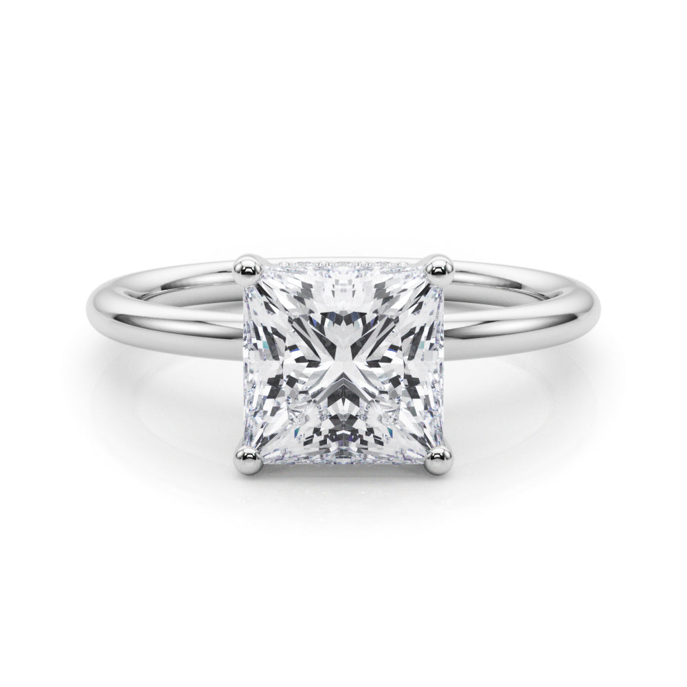 Princess Hidden Halo Oval Diamond Engagement Ring · 0.83 ct tw