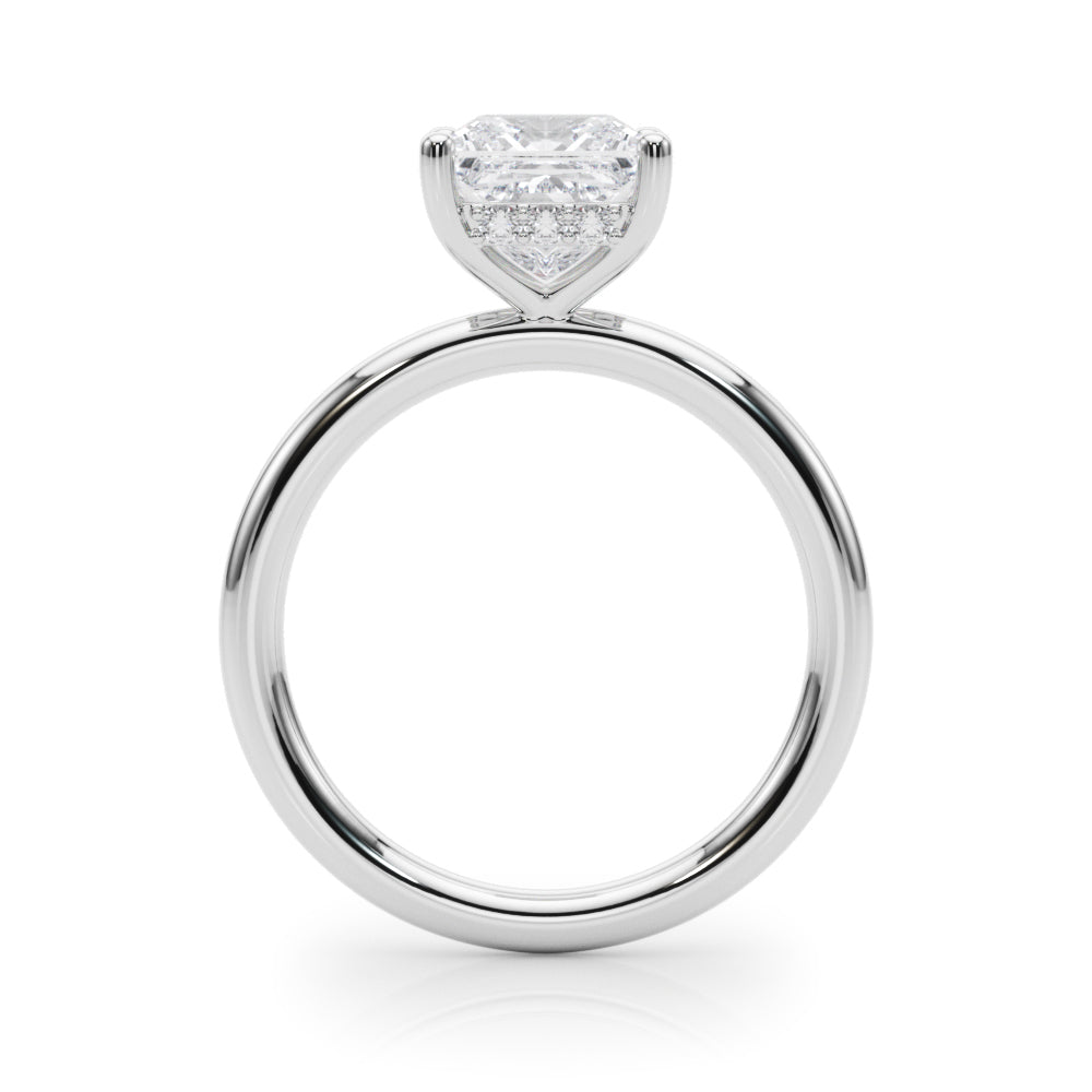 Princess Hidden Halo Oval Diamond Engagement Ring · 2.12 ct tw