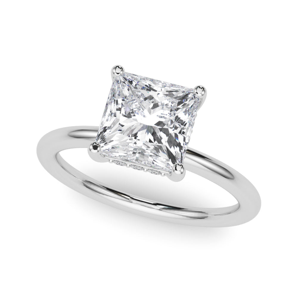 Princess Hidden Halo Oval Diamond Engagement Ring · 1.62 ct tw