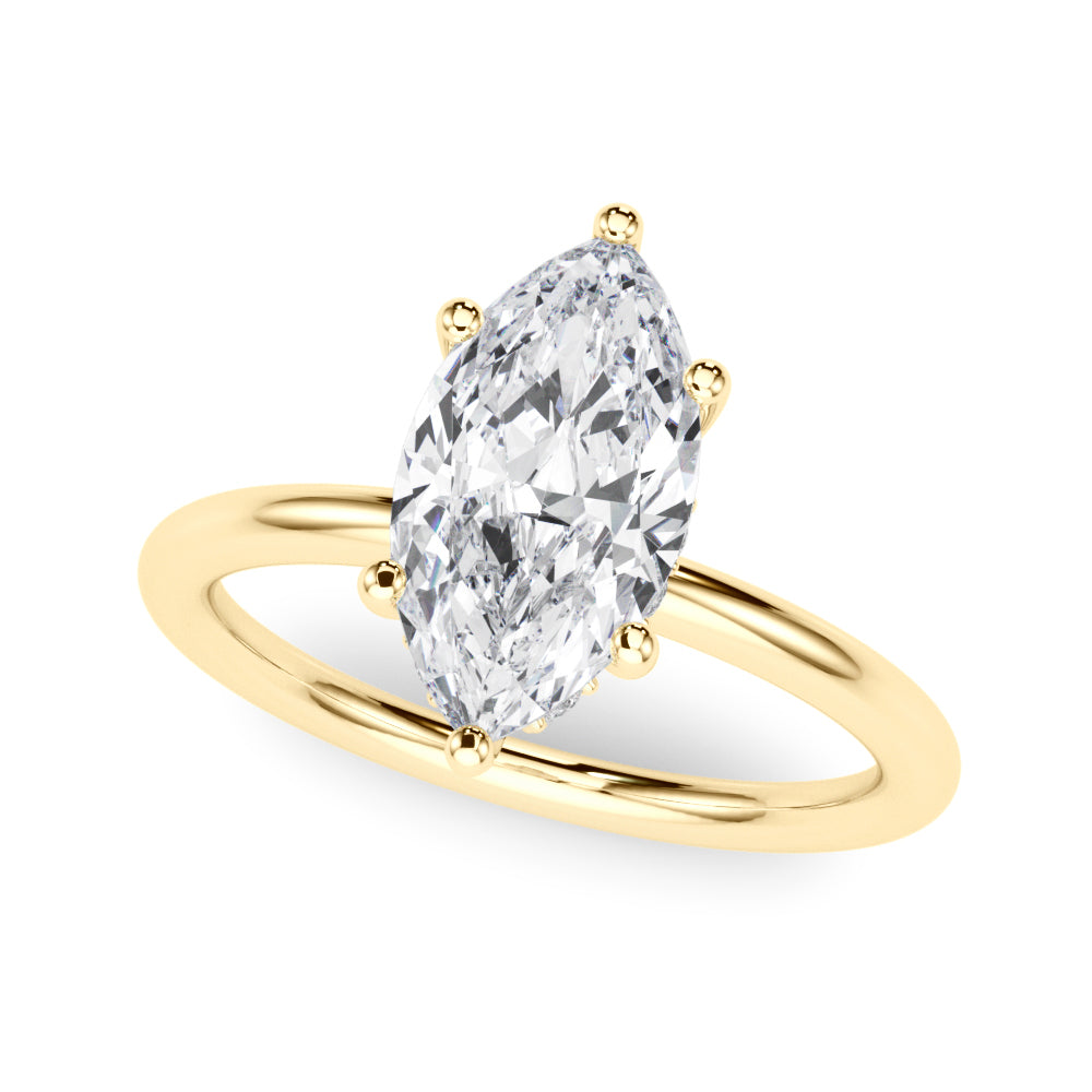 Marquise Diamond Engagement Ring · 0.08 ct tw