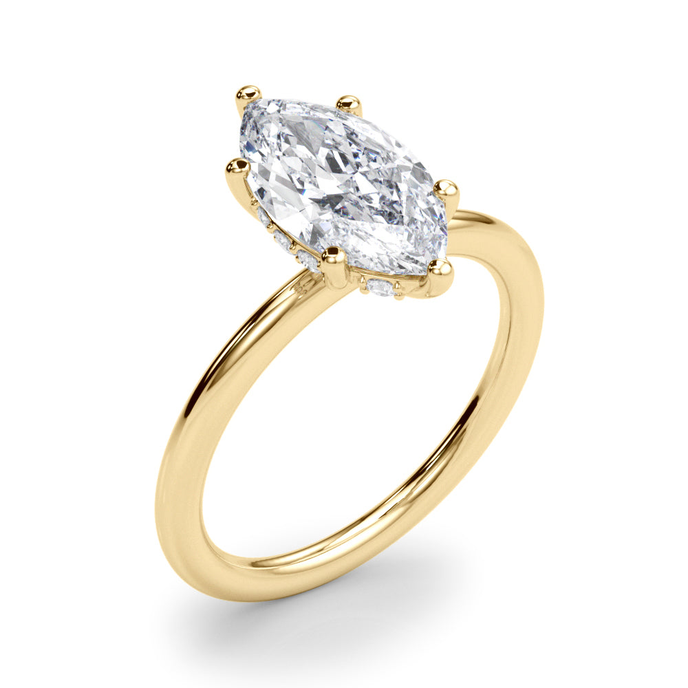 Marquise Diamond Engagement Ring · 0.08 ct tw