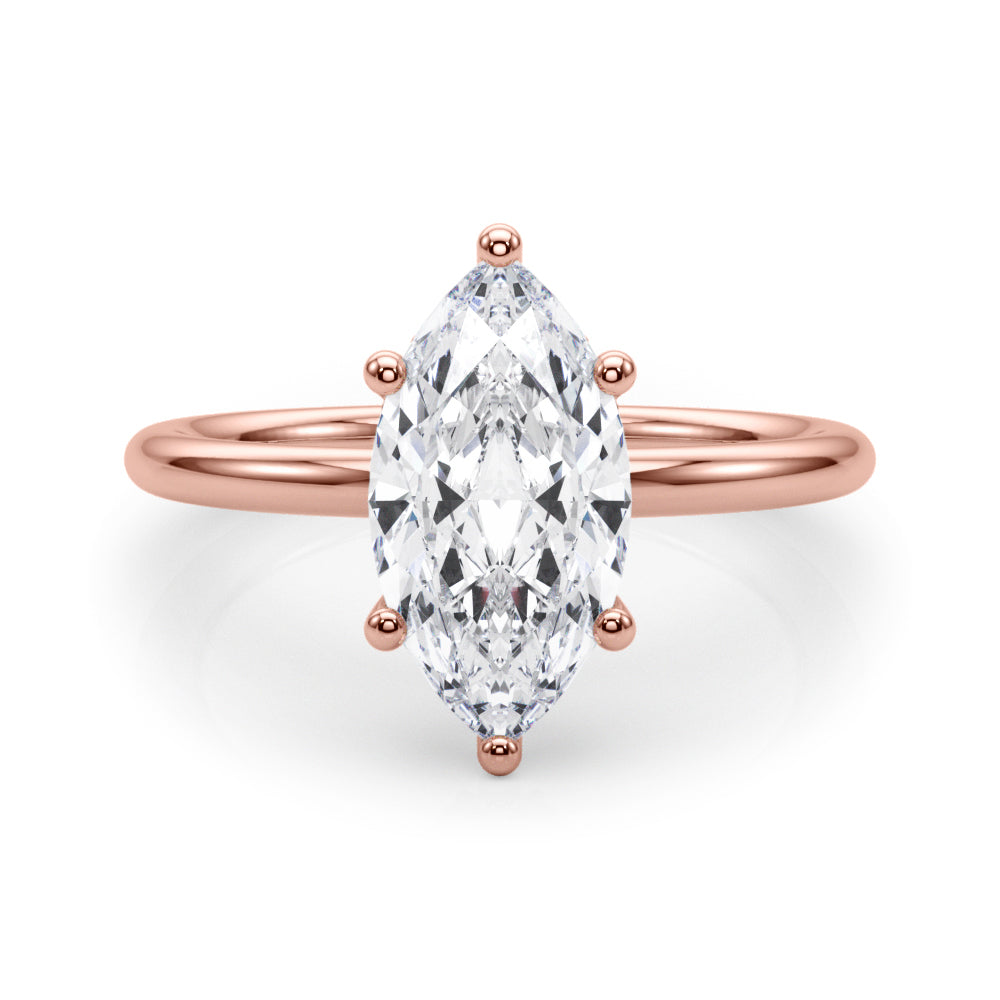 Marquise Diamond Engagement Ring · 0.08 ct tw