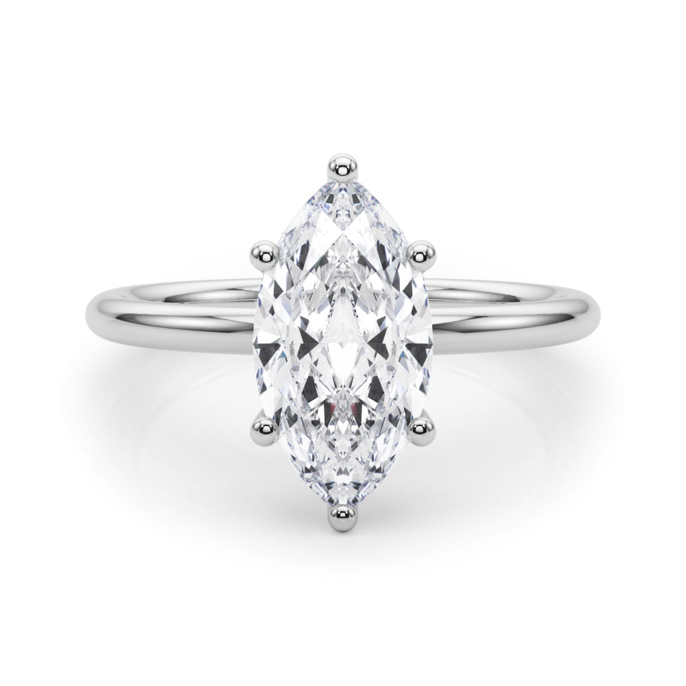Marquise Diamond Engagement Ring · 0.08 ct tw