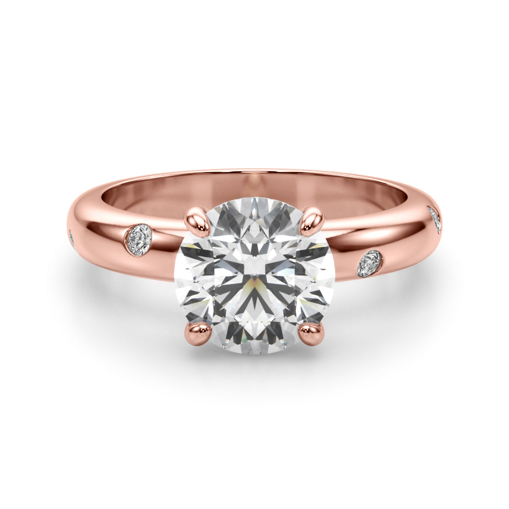 Round Straight Diamond Engagement Ring · 1.12 ct tw