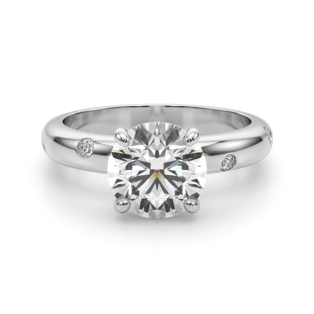 Round Straight Diamond Engagement Ring · 1.12 ct tw